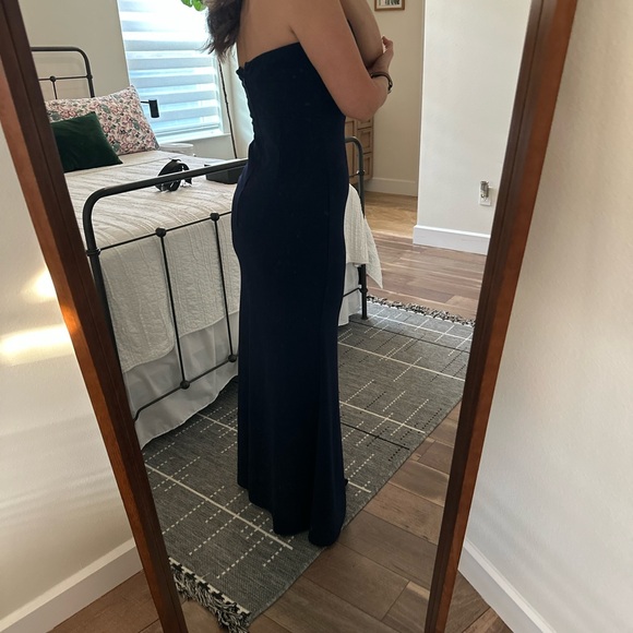 Lulus strapless formal navy dress - Picture 2 of 3